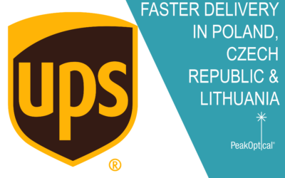 Faster delivery of PeakOptical’s products in Poland, Czech Republic, and Lithuania with UPS!